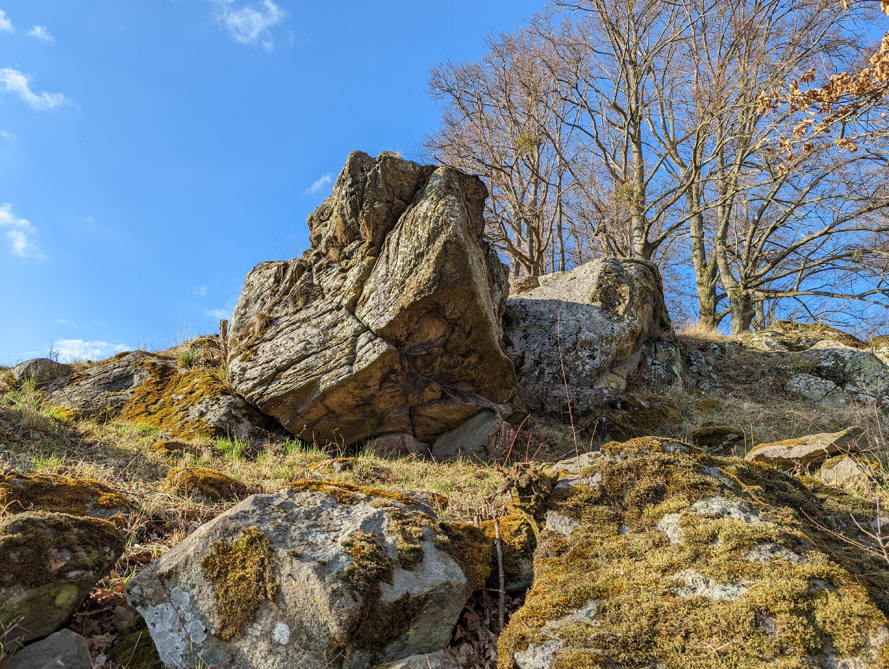 Felsen Heidbergfelsen in Lauterbach-Sickendorf