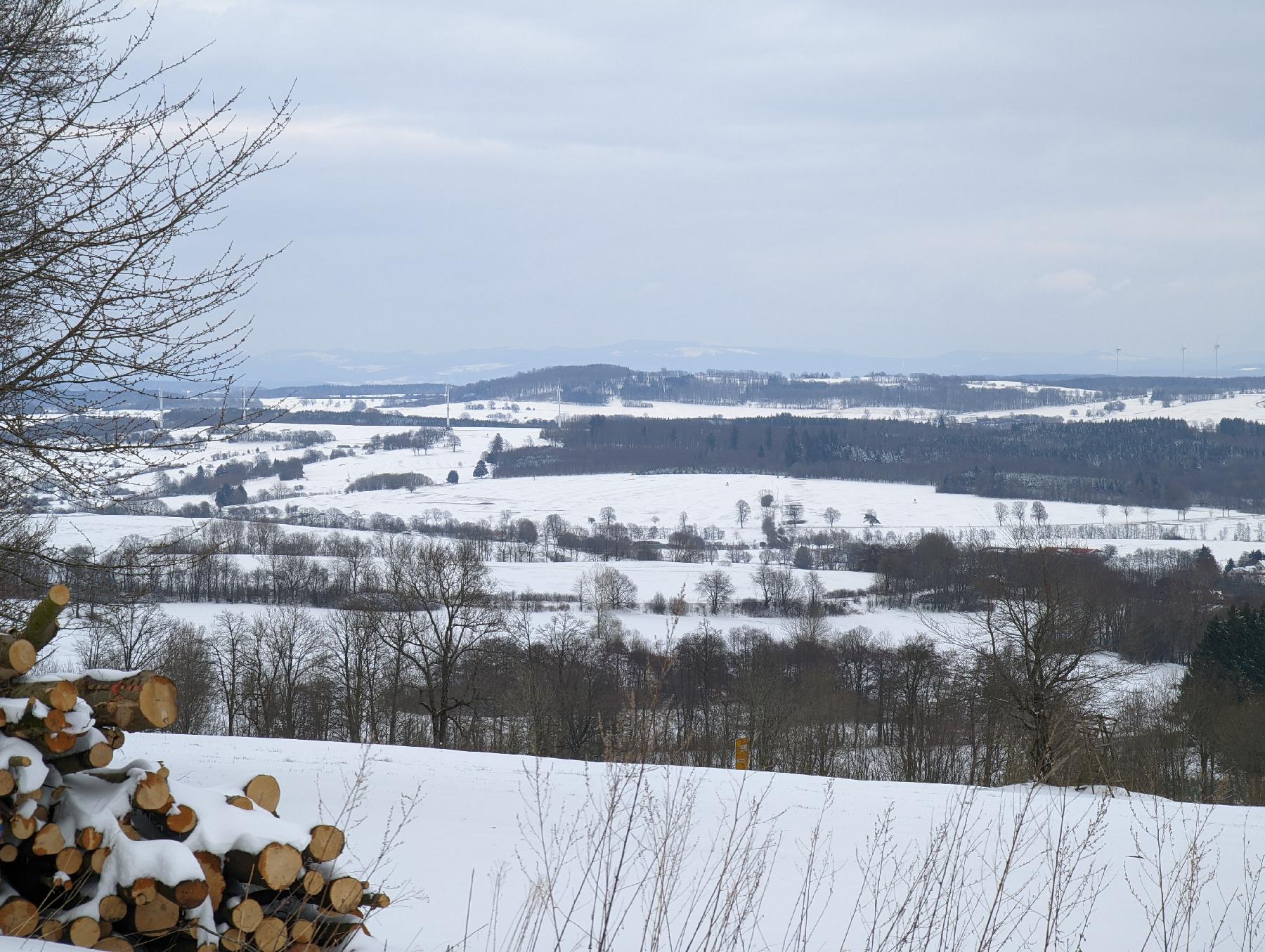 Strecke Loipe Grebenhainer Berg im Vogelsberg